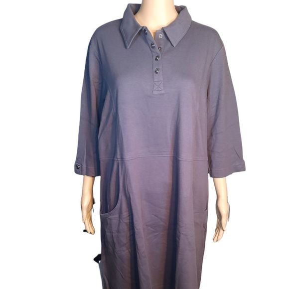 QVC dressblueish gray Size 1X - Picture 1 of 8